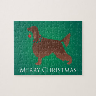 Irish Setter Dog Frohe Weihnachtsgestaltung
