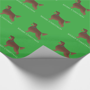 Irish Setter Dog Frohe Weihnachtsgestaltung Geschenkpapier