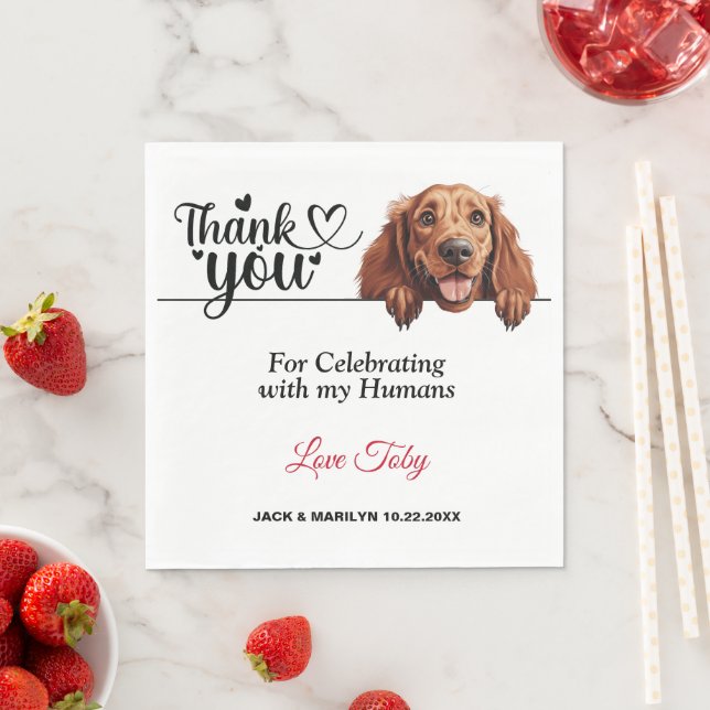 Irish Setter Dog Paper Napkin Serviette (Beispiel)