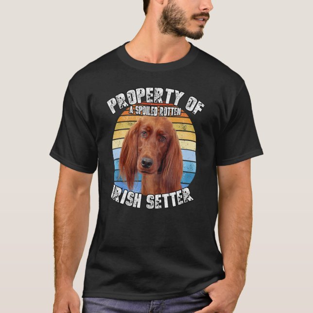 Irish Setter Dog Retro Property Of T-Shirt (Vorderseite)