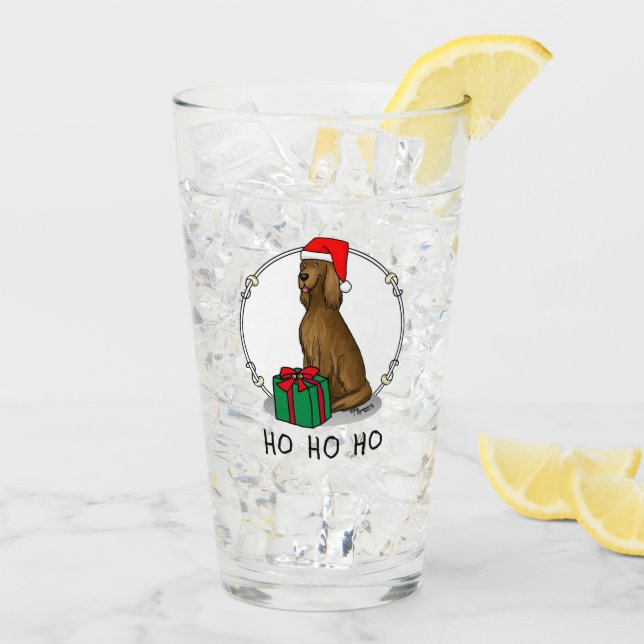 Irish Setter Dog (rot 1) Niedlich Glas (Rückseite Ice)