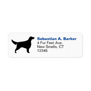 Irish Setter Dog Silhouette Rücksendeadressen-Aufk