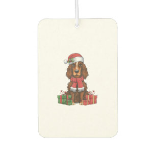 Irish Setter Dog Weihnachtsfeiertage Weihnachten P Autolufterfrischer