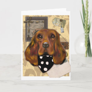 IRISH SETTER FEIERTAGSKARTE