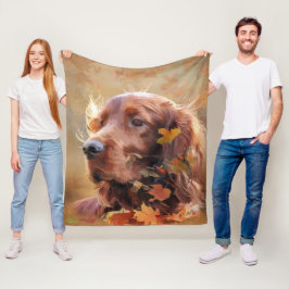 Irish Setter Fleecedecke