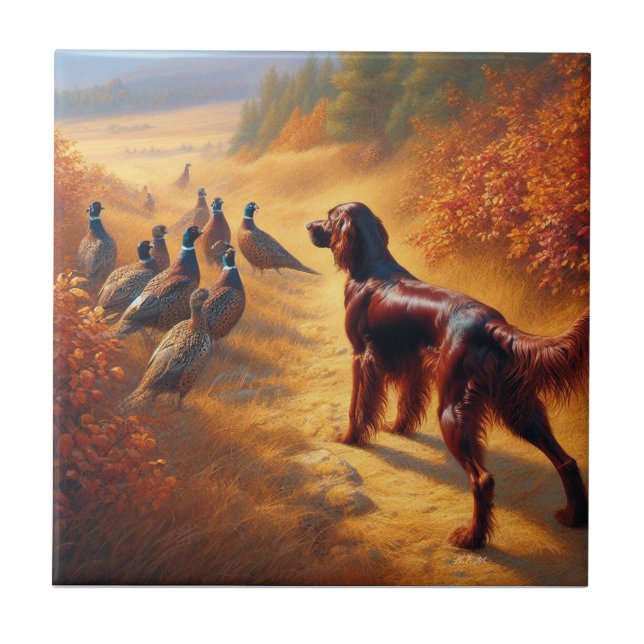 Irish Setter Fliese (Vorderseite)