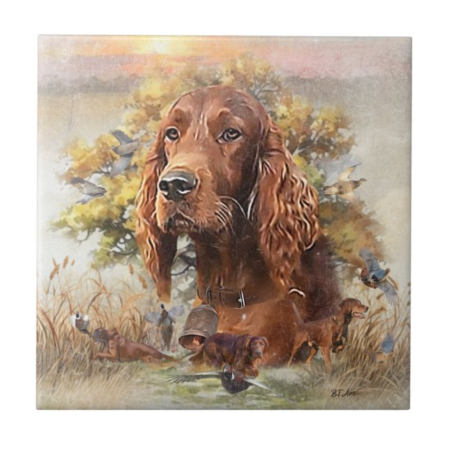 Irish Setter Fliese (Vorderseite)