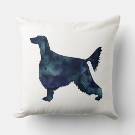 Irish Setter Geometric Pattern Black Silhouette Kissen