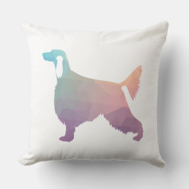 Irish Setter Geometric Pattern Black Silhouette Kissen