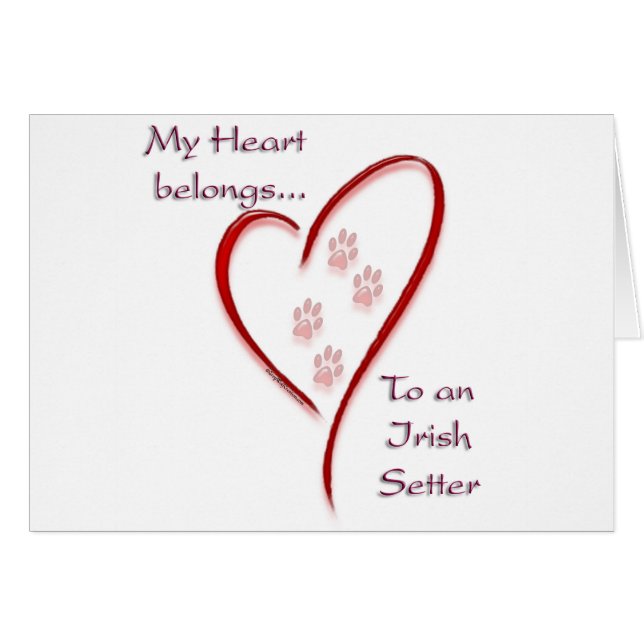 Irish Setter Heart Belongs (Vorderseite (Horizontal))