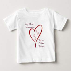 Irish Setter Heart Belongs Baby T-shirt