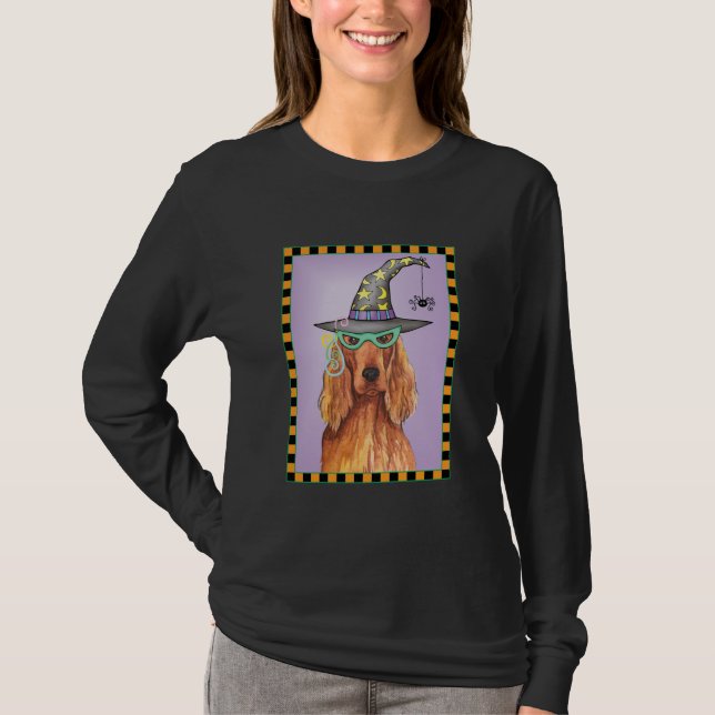 Irish Setter Hexe Long Sleeve T - Shirt (Vorderseite)