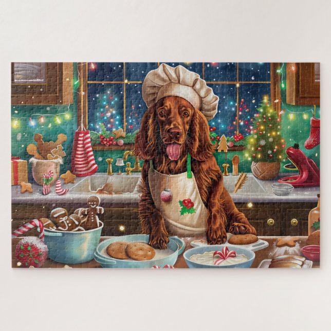 Irish Setter Holiday Baking: Festliche Weihnachten (Horizontal)