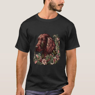 Irish Setter Hund Botanische Natur Inspiriert Illu T-Shirt