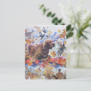 Irish Setter Jagd Postkarte