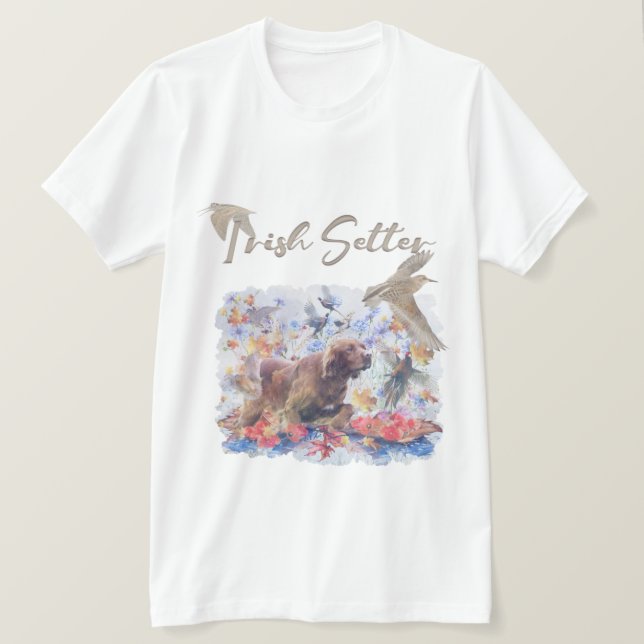 Irish Setter Jagd T - Shirt (Design vorne)