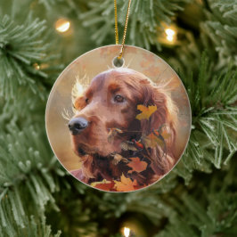 Irish Setter Keramik Ornament