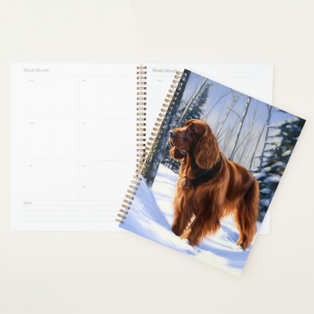 Irish Setter Let It Snow Weihnachten Planer (Anzeige)