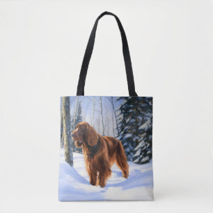 Irish Setter Let It Snow Weihnachten Tasche