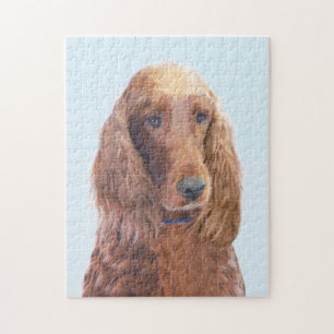 Irish Setter Malerei - Süße originelle Hundekunst