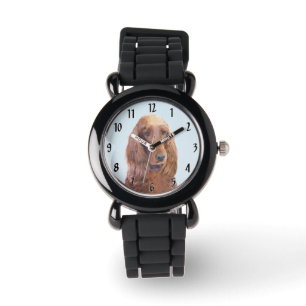Irish Setter Malerei - Süße originelle Hundekunst Armbanduhr