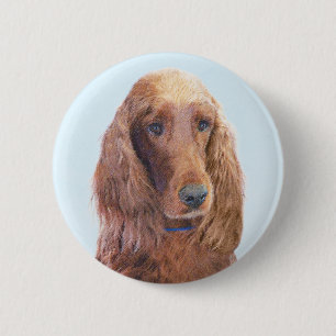 Irish Setter Malerei - Süße originelle Hundekunst Button