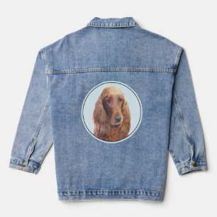Irish Setter Malerei - Süße originelle Hundekunst Jeansjacke
