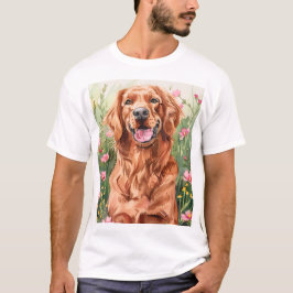 Irish Setter Men's T - Shirt - Watercolor Red Sett