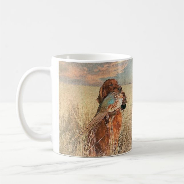 Irish Setter mit Fasan Kaffeetasse (Links)