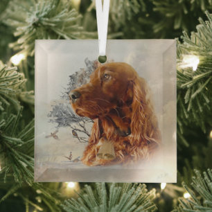 Irish Setter Ornament Aus Glas