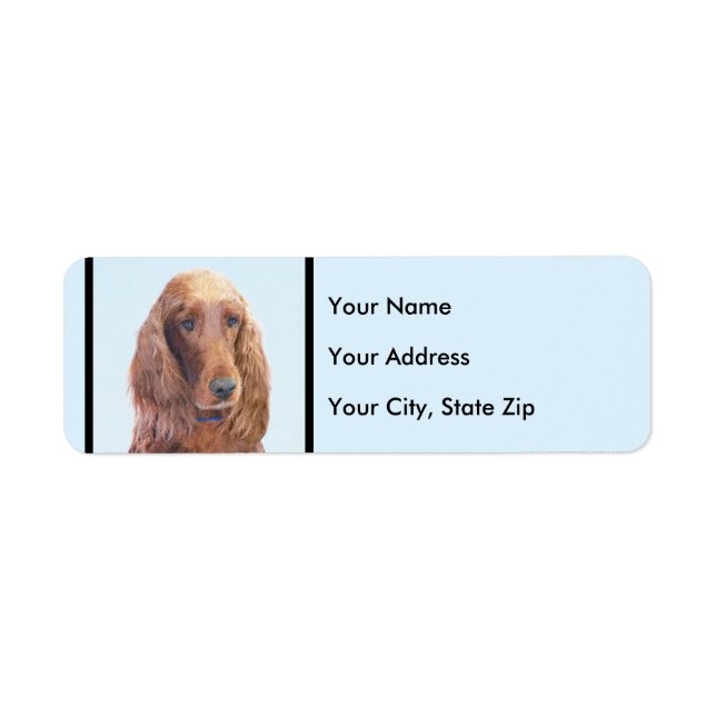 Irish Setter Painting - Niedliche Original Dog Art (Vorne)