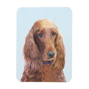 Irish Setter Painting - Niedliche Original Dog Art Magnet
