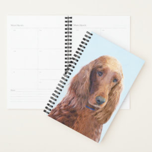Irish Setter Painting - Niedliche Original Dog Art Planer
