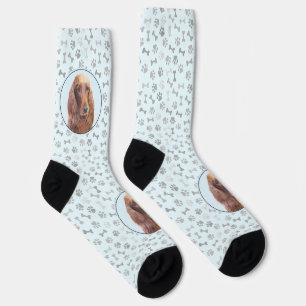 Irish Setter Painting - Niedliche Original Dog Art Socken