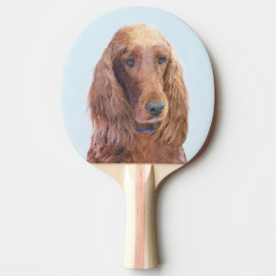 Irish Setter Painting - Niedliche Original Dog Art Tischtennis Schläger
