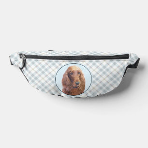 Irish Setter Painting Red Niedlich Original Dog Ar Bauchtasche