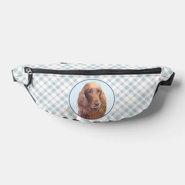 Irish Setter Painting Red Niedlich Original Dog Ar Bauchtasche (Ablage )