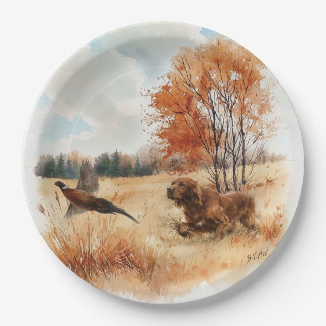 Irish Setter  Pappteller (Vorderseite)