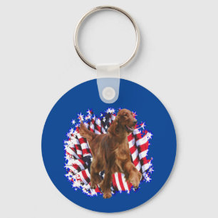 Irish Setter Patriot Schlüsselanhänger