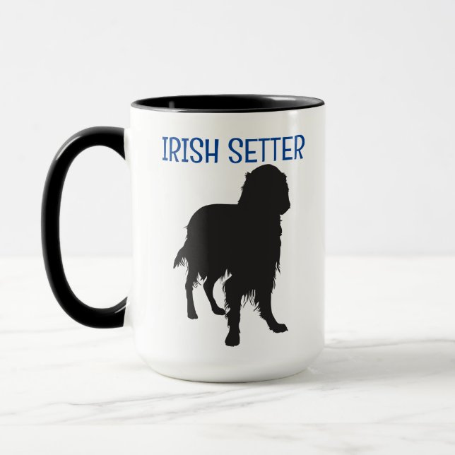 Irish Setter Personalisiert zweiseitig Tasse (Links)