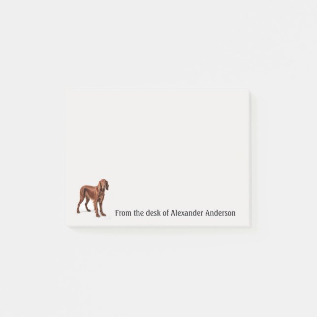 Irish Setter Personalize Post-it Klebezettel (Vorderseite)