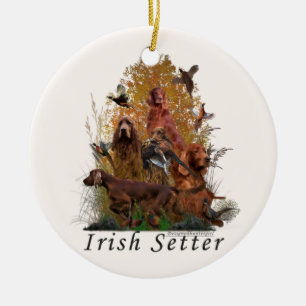 Irish Setter Poster Fleece Blanket Ornament