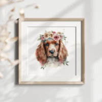 Irish Setter Puppy Pet Watercolor Blume