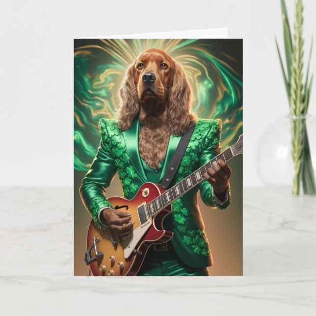Irish Setter Rock Star Karte (Vorderseite)