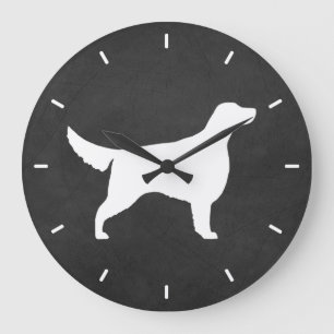 Irish Setter Silhouette Große Wanduhr