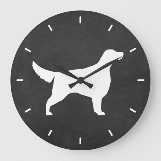 Irish Setter Silhouette Große Wanduhr (Vorderseite)