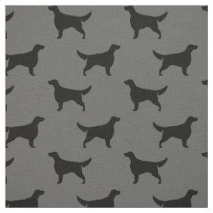 Irish Setter Silhouetten Muster Schwarz und Grau Stoff