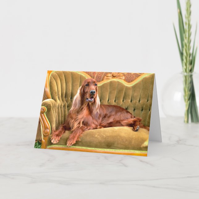 Irish Setter Sophie Karte (Vorderseite)