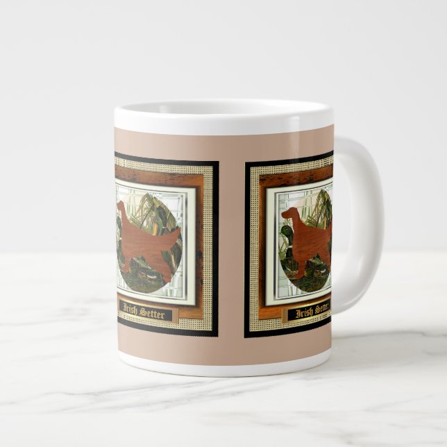 Irish Setter Sporting Geschenke Jumbo-Tasse (Vorderseite Rechts)