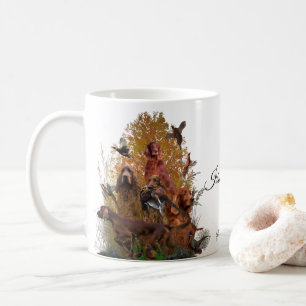 Irish Setter Tapete Faux Leinwanddruck Acryl P Kaffeetasse